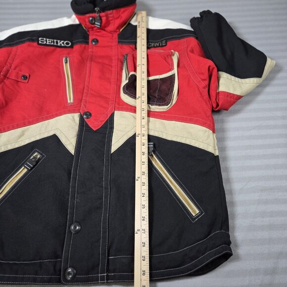 Vintage Descente Seiko Ski Jacket Mens XL Red Black Alpha Thermo Made Japan 80s - Picture 12 of 16